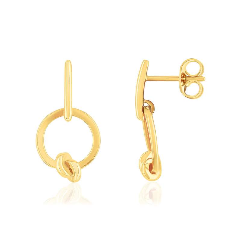 Boucles d'oreilles or 375 jaune - vue 1