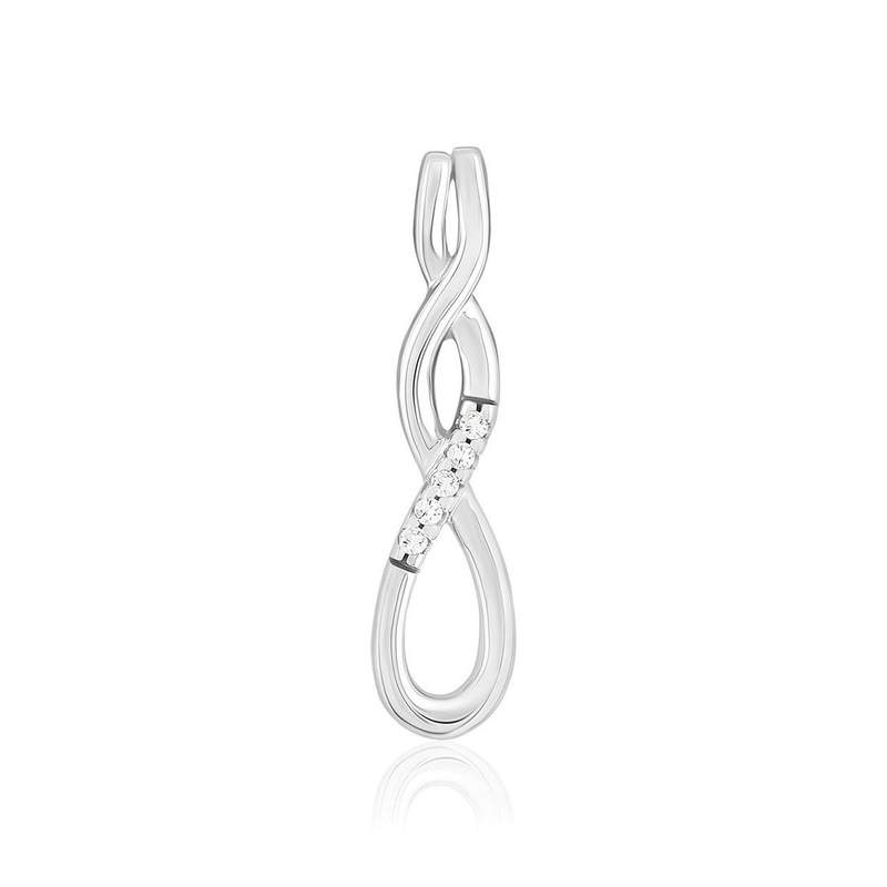 375 white gold pendant with diamonds - view 1