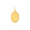 Pendentif or 375 jaune diamant - vue V1