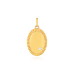 Pendentif or 375 jaune diamant - vue 1