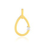 Pendentif or 375 2 tons diamant - vue 1