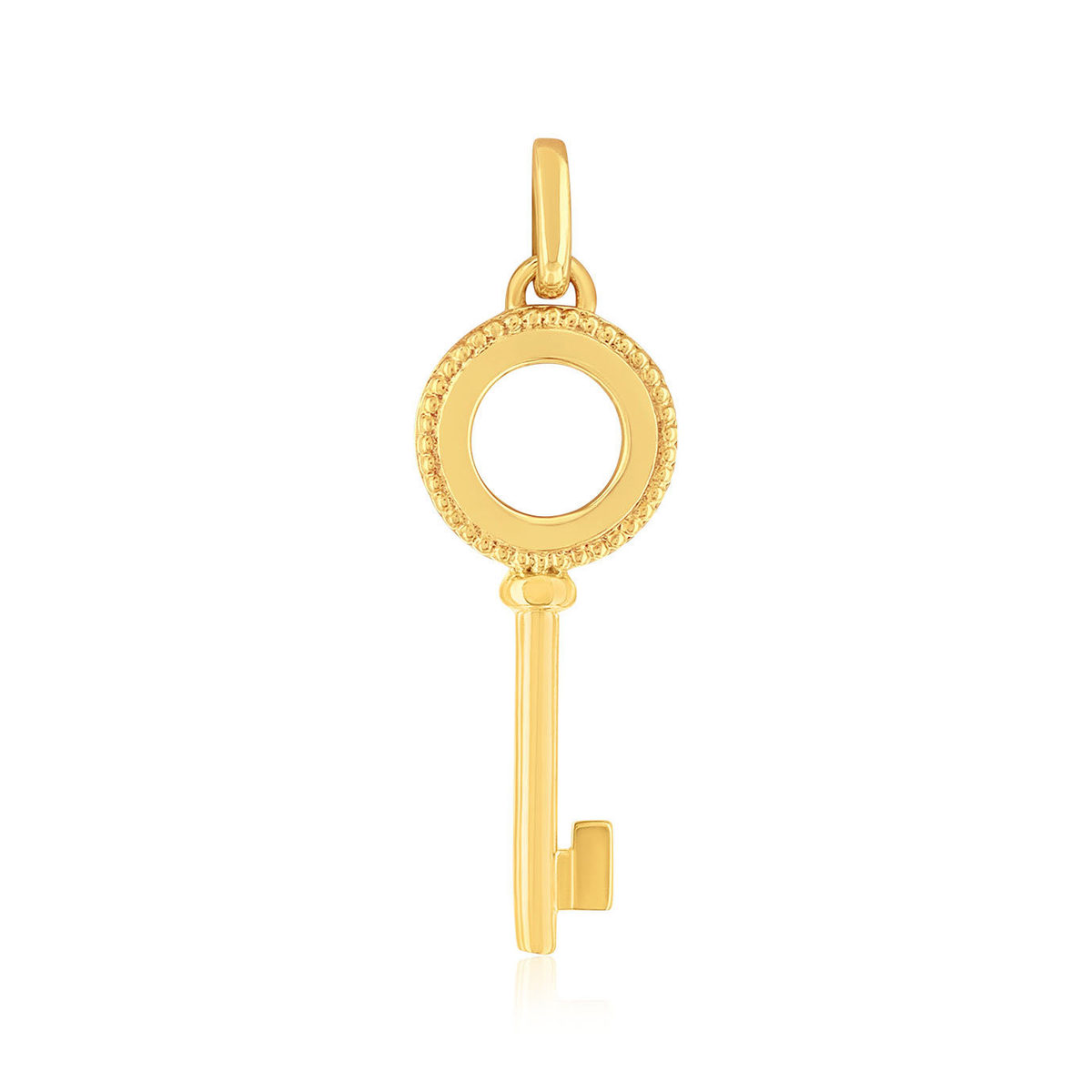 Pendentif or 375 jaune motif clef