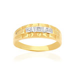 Bague or 375 2 tons diamant - vue 1