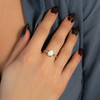 Bague or 375 jaune opale - vue Vporté 1