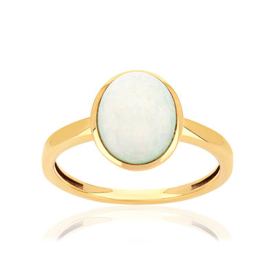 Bague or 375 jaune opale - vue 1