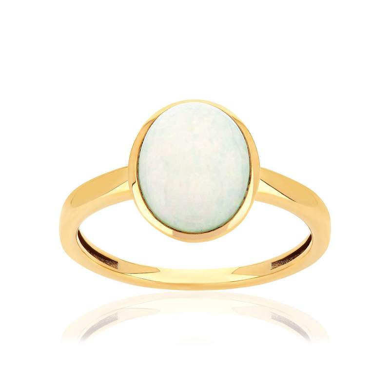 Bague or 375 jaune opale - vue 1