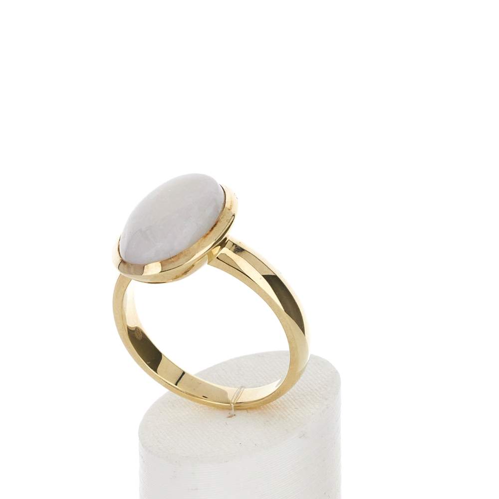 Gold ring 375 yellow opal - view 3