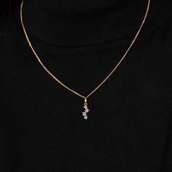 Pendentif or 375 jaune zirconias