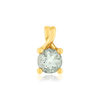 Pendentif or 375 jaune quartz vert - vue V1