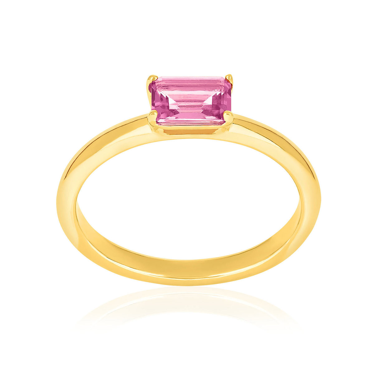 Bague or 375 jaune tourmaline