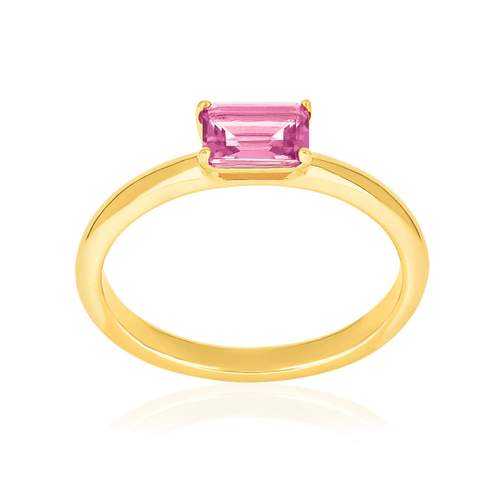 Bague or 375 jaune tourmaline