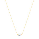 Collier or 375 jaune saphirs 45cm - vue 2