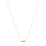 Collier or 375 jaune émeraudes 45cm - vue 2