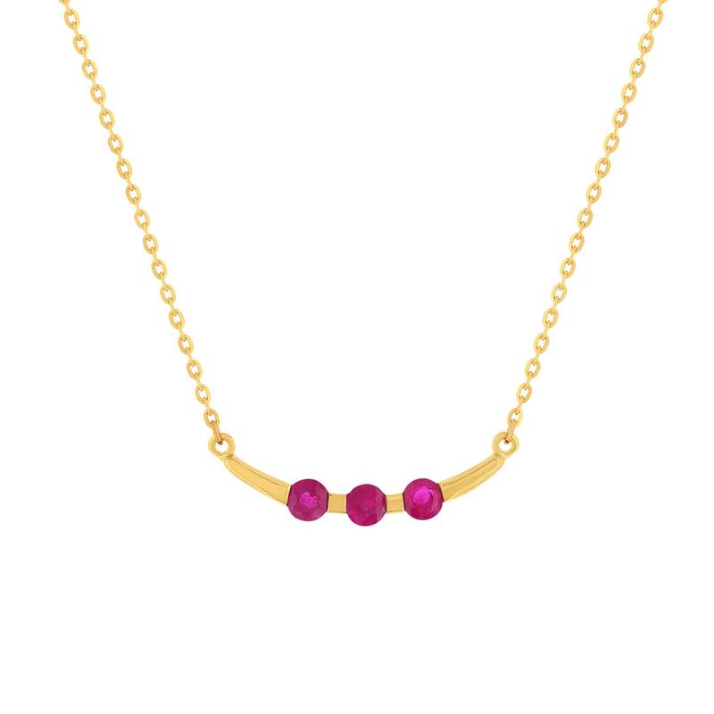 Collier or 375 jaune rubis 45cm - vue 1