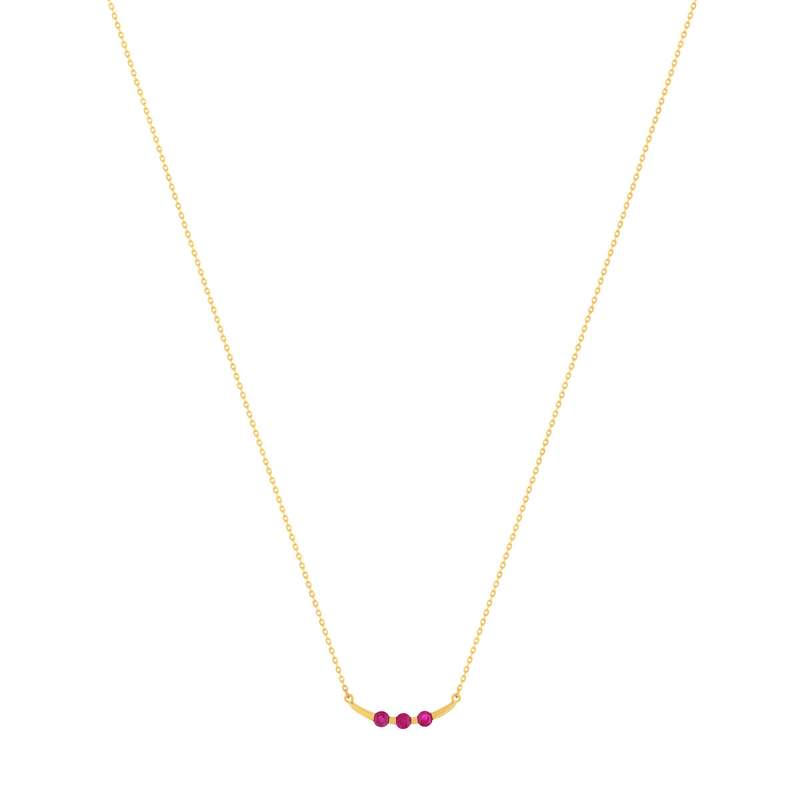 Collier or 375 jaune rubis 45cm - vue 2