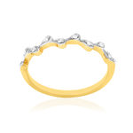 Bague or 375 jaune diamants - vue 1