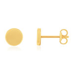Boucles d'oreilles or 375 jaune rondes - vue 1