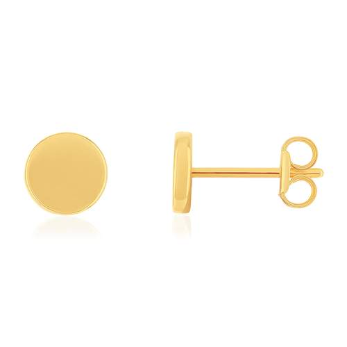 Boucles d'oreilles or 375 jaune rondes