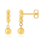 Boucles d'oreilles or 375 jaune boules - vue 1