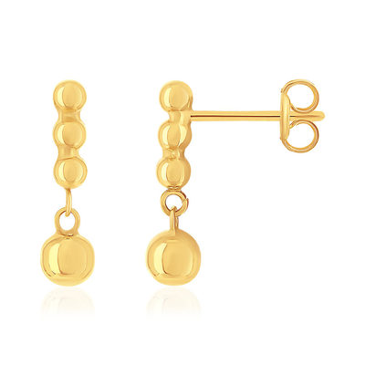 Boucles d'oreilles or 375 jaune boules