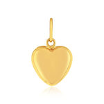 Pendentif or 375 jaune coeur - vue 1