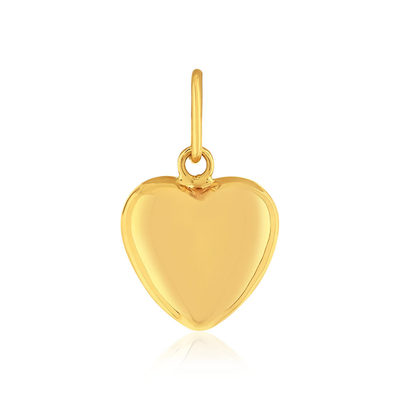 Pendentif or 375 jaune coeur