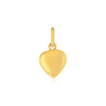 Pendentif or 375 jaune coeur - vue 1