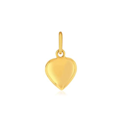 Hart hanger in 375 geel goud
