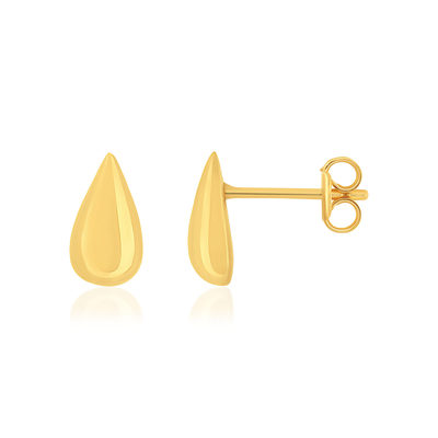 Boucles d'oreilles or 375 jaune goute - vue 1