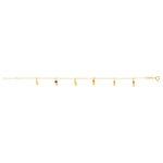 Bracelet or 375 jaune pampilles pierres naturelles 18cm - vue 2