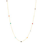 Collier or 375 jaune pierres synthétiques 45cm - vue 2