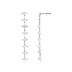 Boucles d'oreilles acier pendantes - vue 1