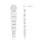 Boucles d'oreilles acier pendantes - vue 1