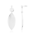 Boucles d'oreilles acier pendantes - vue 1