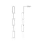 Boucles d'oreilles acier pendantes - vue 1