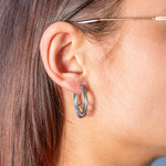 Créoles acier - vue porté 1