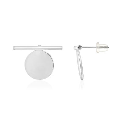 Boucles d'oreilles acier motif rond