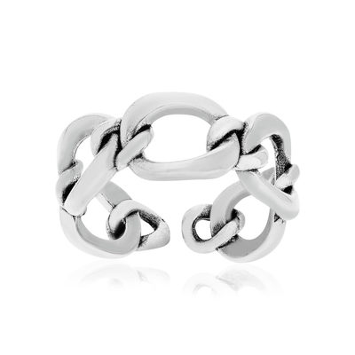 Bague acier ouverte - vue 1