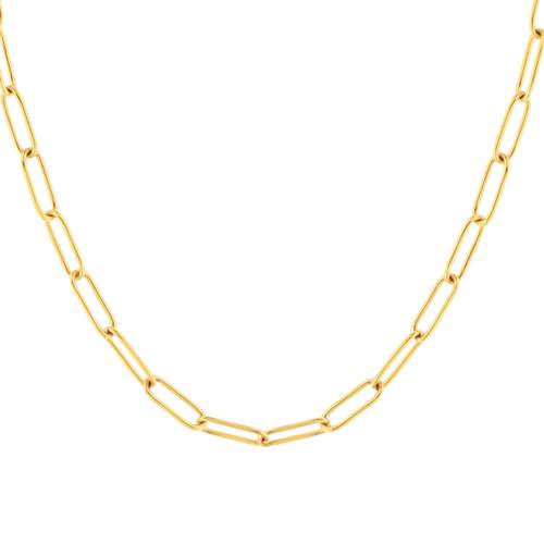 Collier acier doré 44 cm