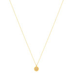 Collier acier doré strass 46 cm - vue 2