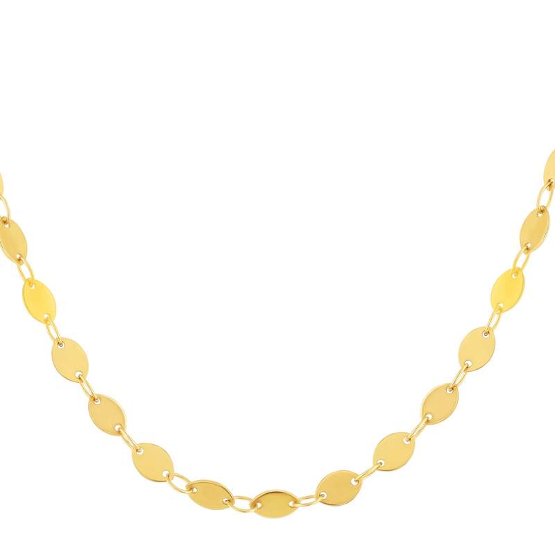 Collier acier doré 45cm - vue 1