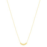 Collier acier doré feuilles 45 cm - vue 2