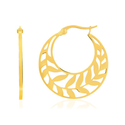 Créoles acier doré