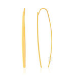 Boucles d'oreilles acier doré - vue 1