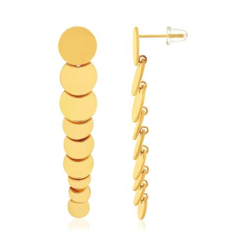 Boucles d'oreilles acier doré