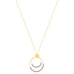 Collier acier doré lapis lazuli 45.5cm - vue 2