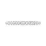 Alliantie ring van 750 witgoud met halve draai, diamanten 0,25 ct, 2 mm - afbeelding 3