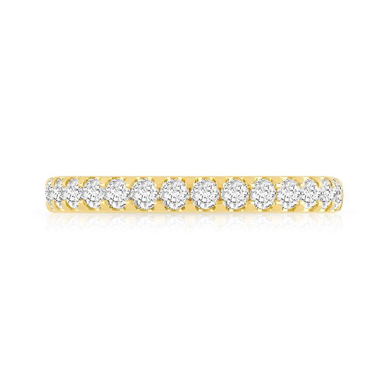Alliance demi-tour or 750 jaune diamant - vue 3