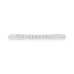 Alliance or 750 blanc demi-tour diamants 0.15 ct 1.8 mm - vue 3