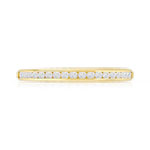 Alliance or 750 jaune demi-tour diamants 0.25 ct 2.1 mm - vue 3